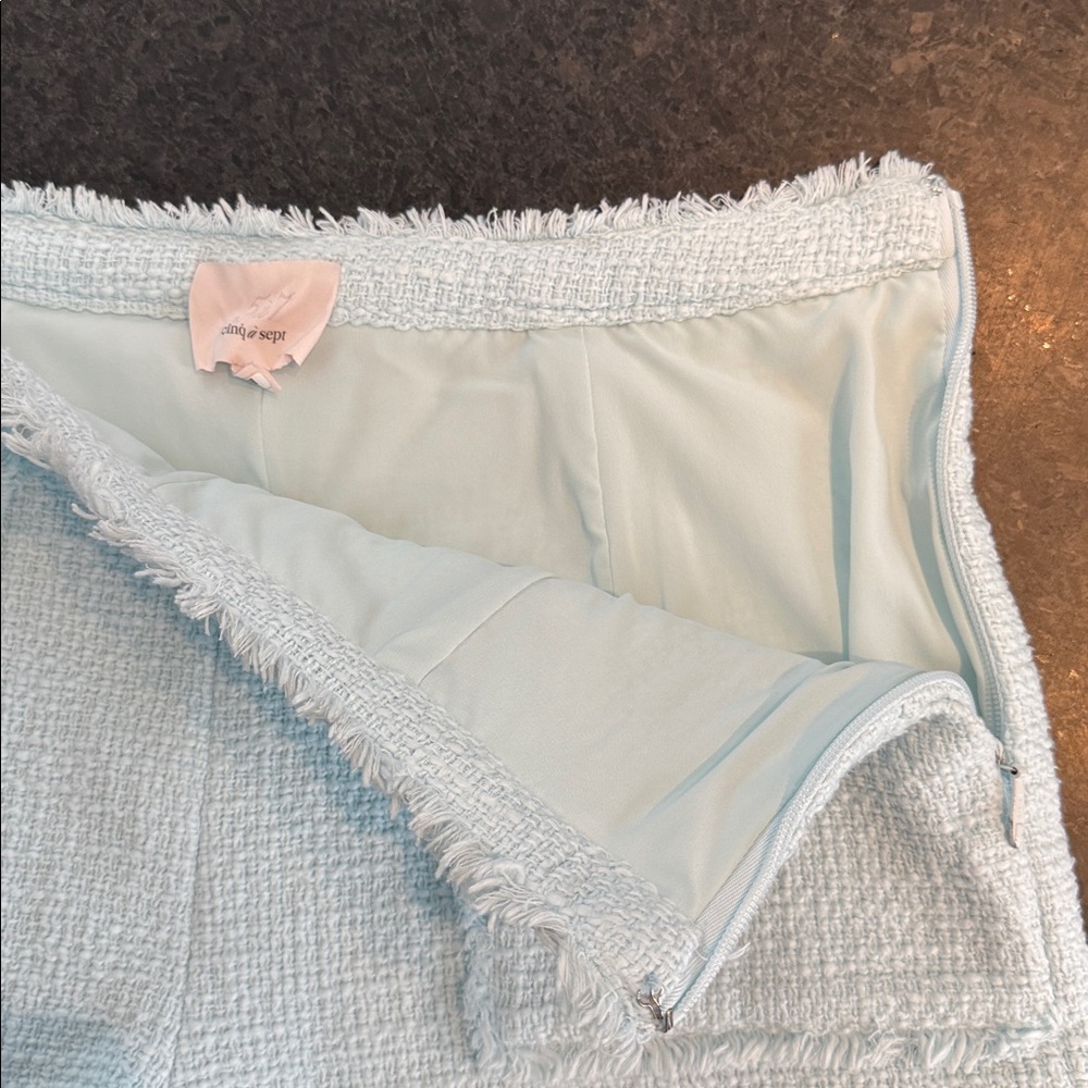 Cinq a Sept two piece suit, size 10, ice blue - Picture 10 of 10